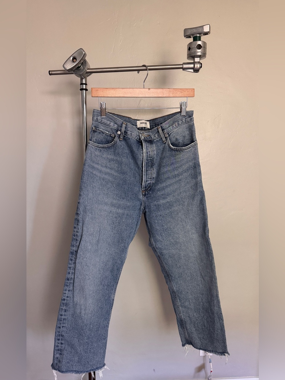 AGOLDE: 90’s Pinch Waist High Rise Straight Jeans in Navigate (Size 30 modified)